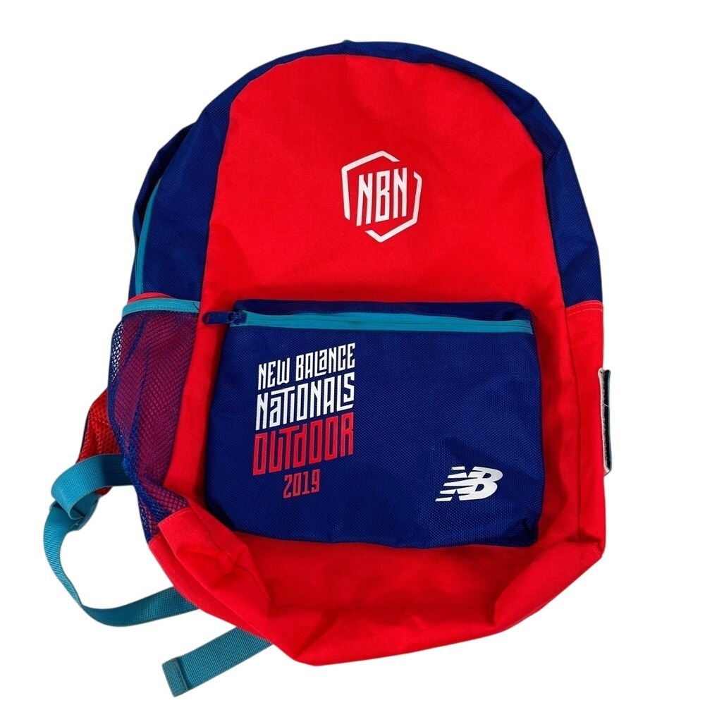 New Balance Relay Event Backpack Red Blue Youth Kids School Bag